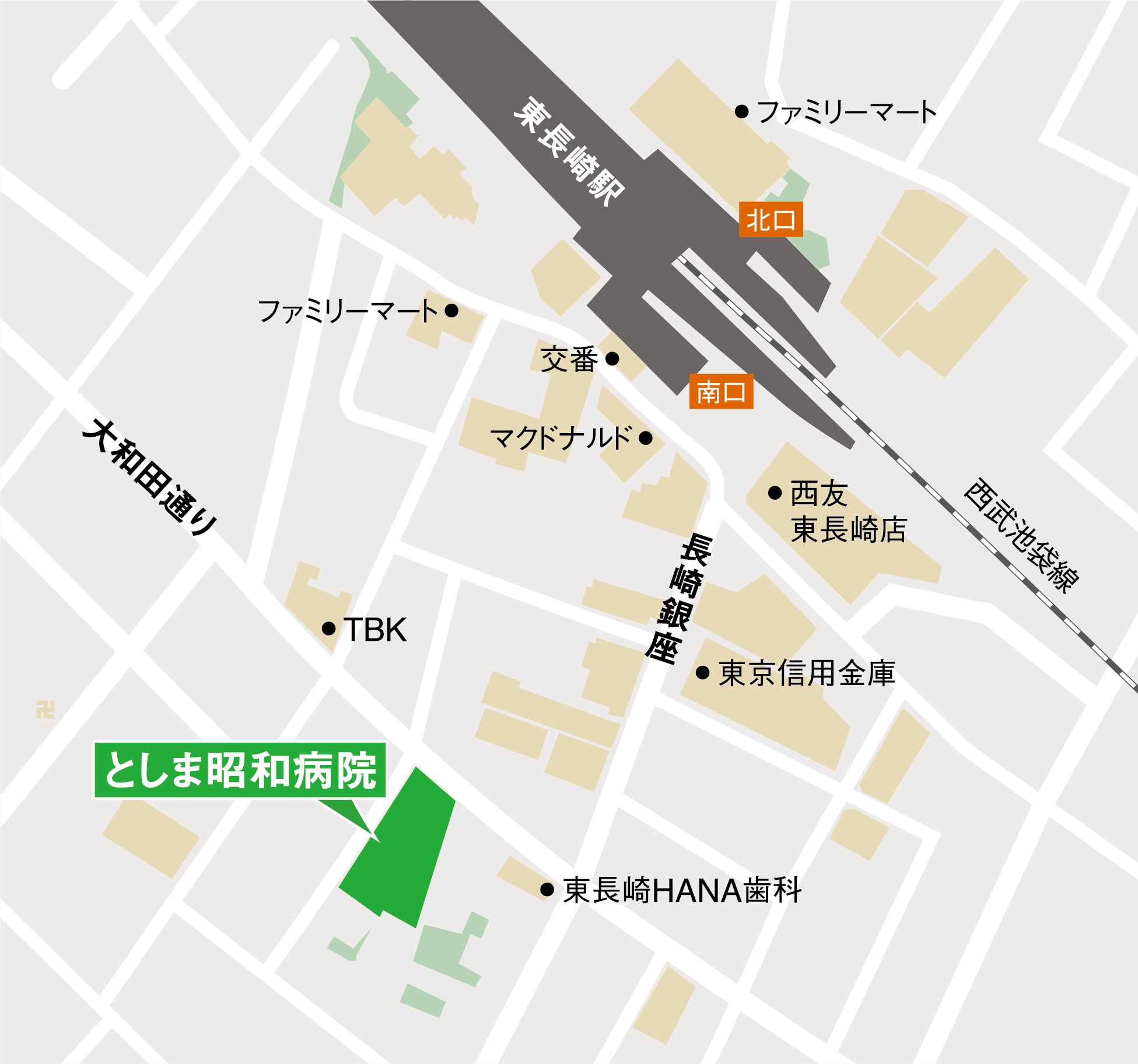 フォレスト東長崎クリニックパートナーズ 地図